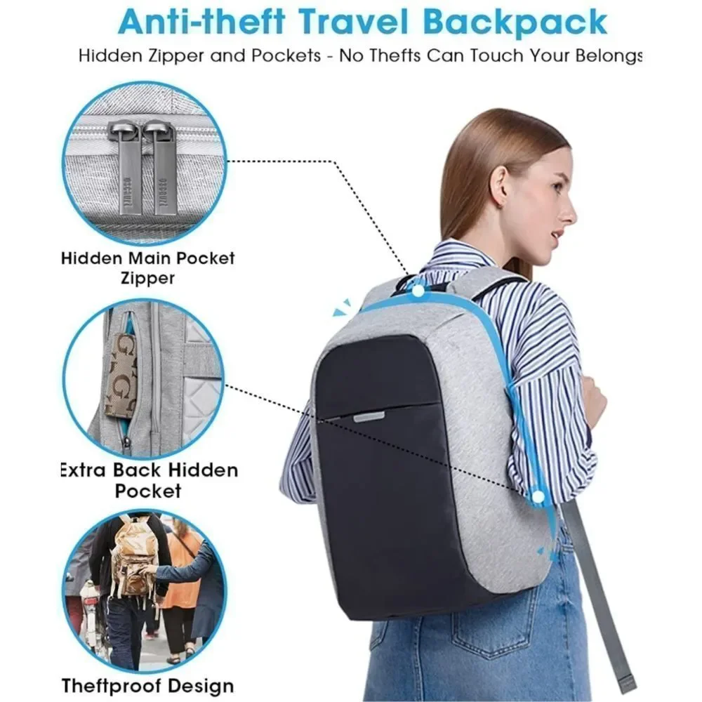 OSCAURT Anti-Theft Travel Business Backpack